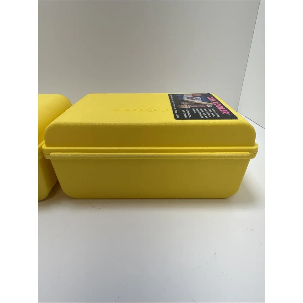 Vintage‎ Clik Cooler Outer Circle Products 1993 Set Yellow NEW Drink Holder